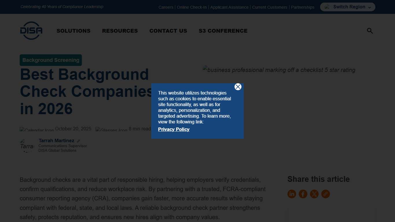 Best Background Check Companies in 2026 | DISA